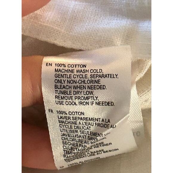 Derek Heart White Cotton Ruffle Peplum Tank Top – Size M - Picture 5 of 5